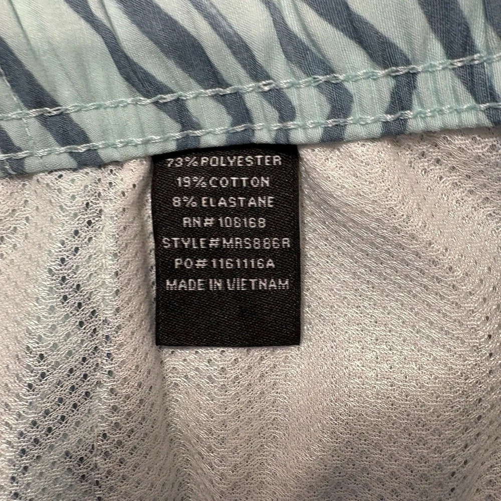 RSQ‎ Swim Trunks Men Medium Aqua Zig Zag Pattern 5